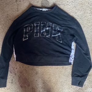 pink cropped sweater